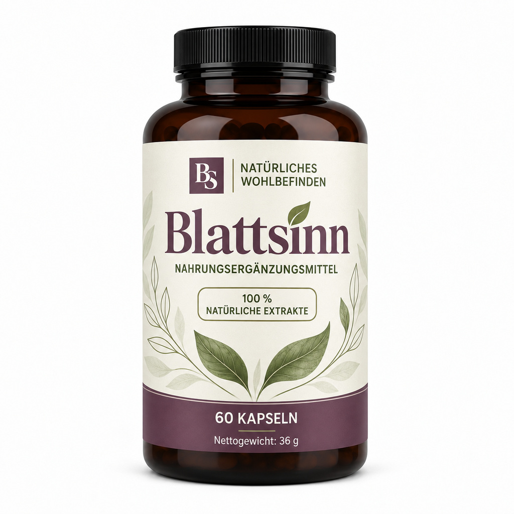 Blattsinn – Produktverpackung in einer Studioaufnahme